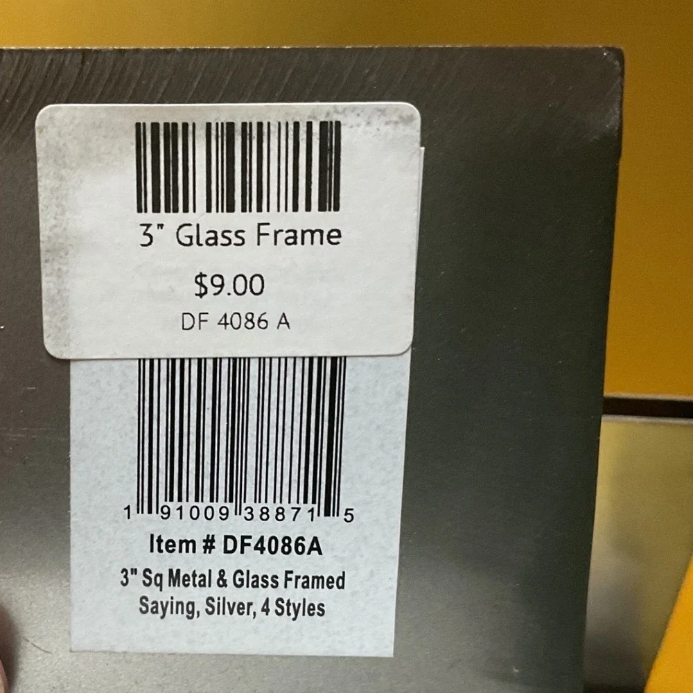 Set of 3 Metal & Glass Picture Frames Brushed Silver Industrial Tabletop DF4086A